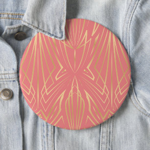 Crystal 9 6 cm round badge