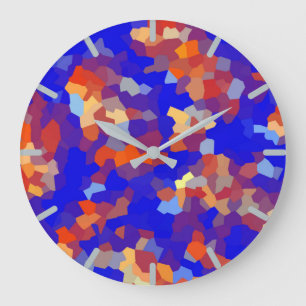 Crystal Abstract Pattern Large Clock