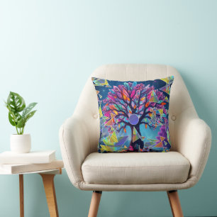 Crystal Abstract Tree Cushion