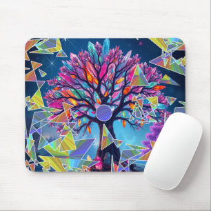 Crystal Abstract Tree Mouse Pad