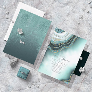 Crystal Agate Bridal Shower Teal ID825