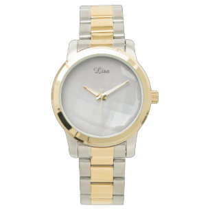 Crystal Alabaster - Gold Two Tone Watch