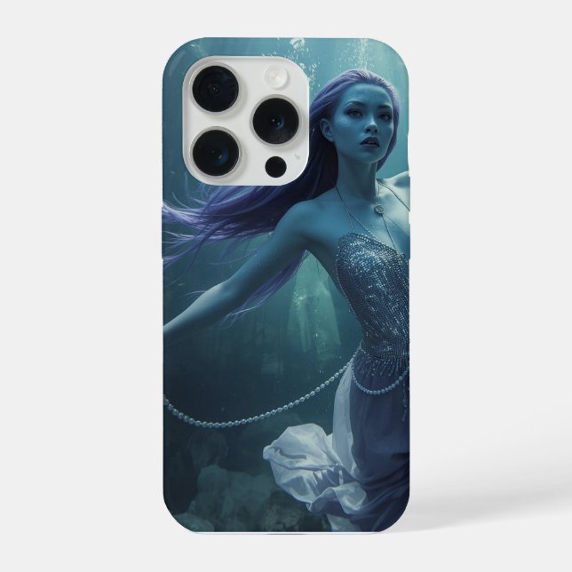 Crystal Alien Woman Fantasy – Underwater Sci-Fi  iPhone Case (Back)