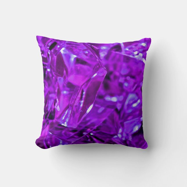 Crystal Amethyst Purple Gemstone Cushion (Front)