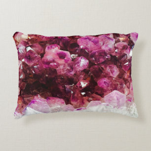 Crystal amethyst purple mineral decorative cushion