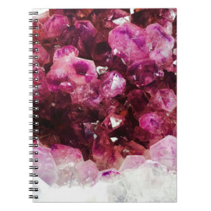 Crystal amethyst purple mineral notebook