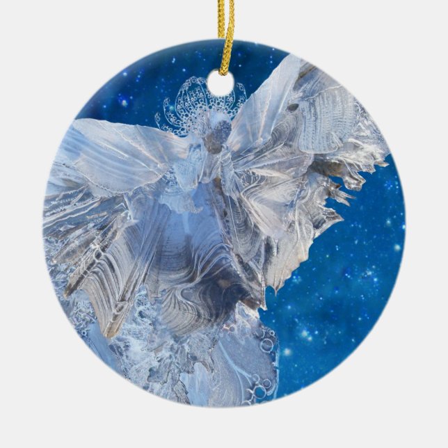 Crystal Angel Ceramic Tree Decoration (Front)