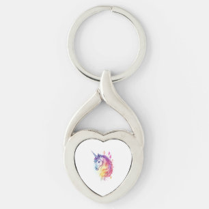 Crystal Aura Unicorn (1) Key Ring
