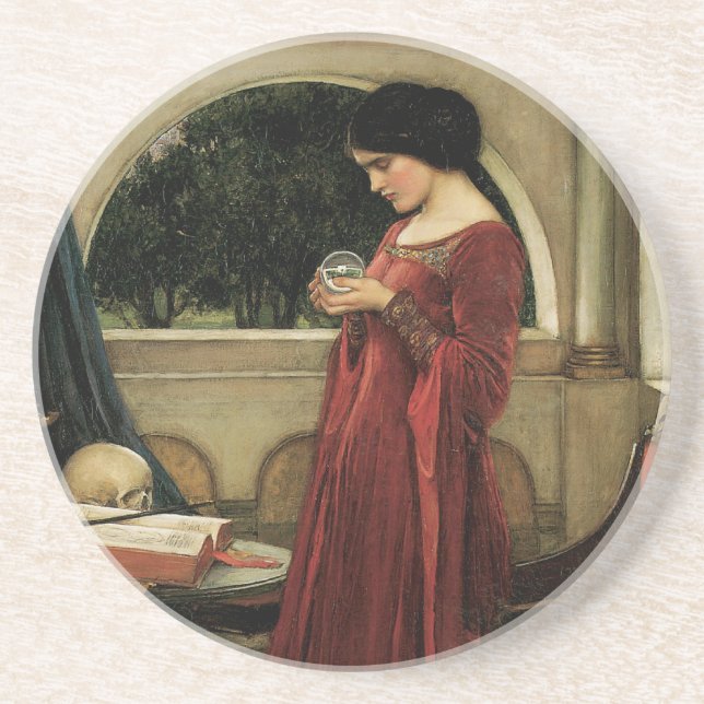 Crystal Ball by John William Waterhouse Coaster (Front)