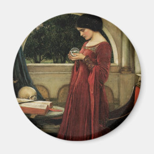 Crystal Ball by John William Waterhouse Magnet