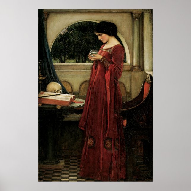 Crystal Ball by John William Waterhouse Poster (Front)