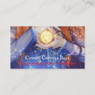 Crystal ball Energy Healing Reiki Future Teller Business Card