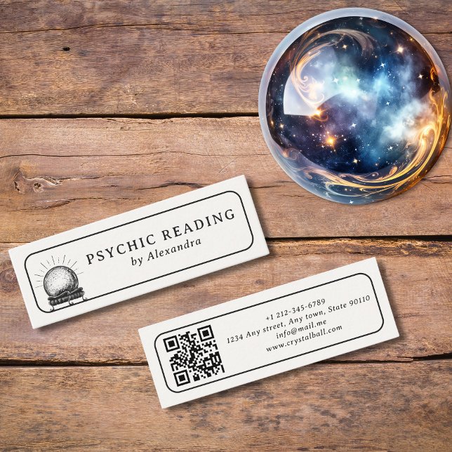 Crystal Ball Esoteric Psychic Medium QR code  Mini Business Card (Creator Uploaded)
