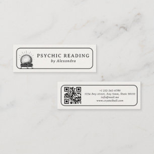 Crystal Ball Esoteric Psychic Medium QR code Mini Business Card