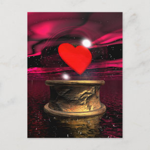 Crystal ball for love - 3D render Postcard