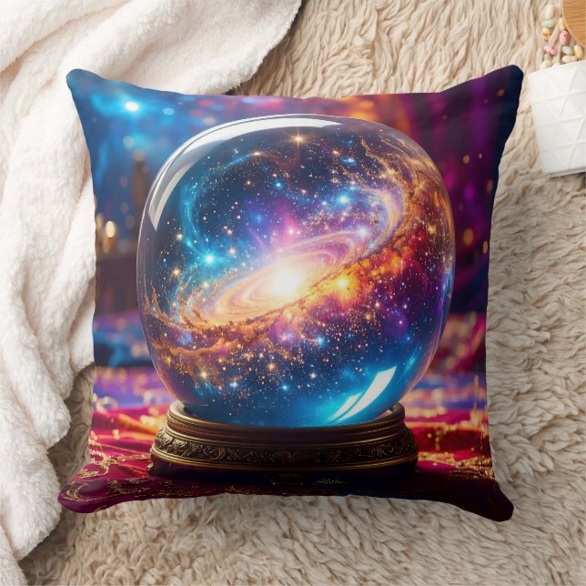Crystal Ball - I See A Cosmic Event In Your Future Cushion (Blanket)