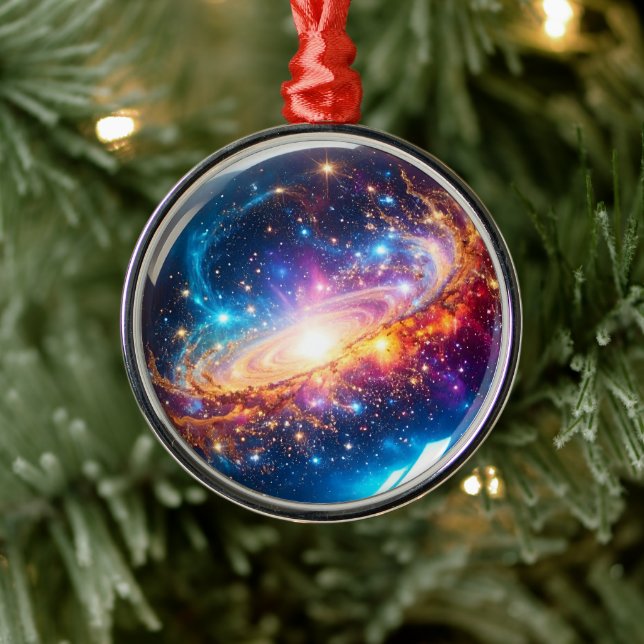 Crystal Ball - I See A Cosmic Event In Your Future Metal Ornament (Tree)