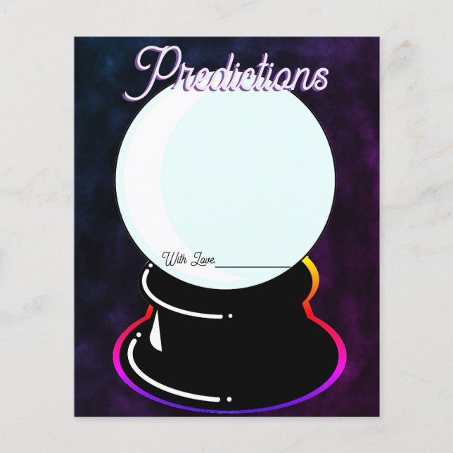 Crystal Ball Prediction Drawing Game (Front)