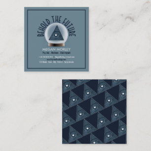 Crystal Ball, Psychic - Medium - Clairvoyant Square Business Card