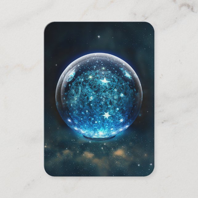 Crystal Ball Psychic Medium Tarot Reader Business Card (Front)