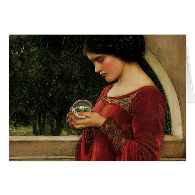 Crystal Ball Woman Waterhouse Painting (Front Horizontal)