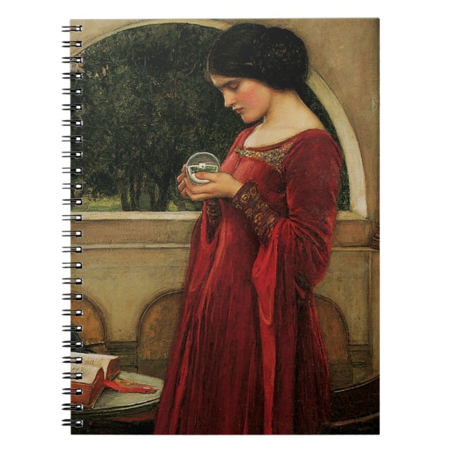Crystal Ball Woman Waterhouse Painting Notebook (Front)