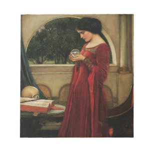 Crystal Ball Woman Waterhouse Painting Notepad