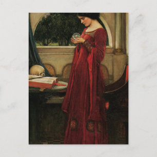 Crystal Ball Woman Waterhouse Painting Postcard