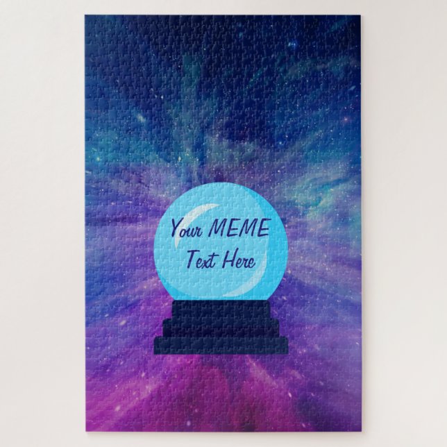 Crystal Ball Write Your Own MEME Jigsaw Puzzle (Vertical)