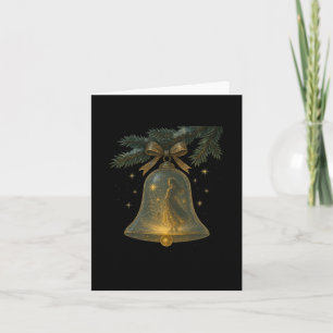Crystal Bell Glow Christmas Design For Elegant Wom Card