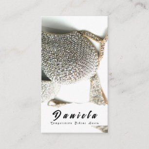 Crystal Bikini Fitness Competition Suits Women Bus Business Card