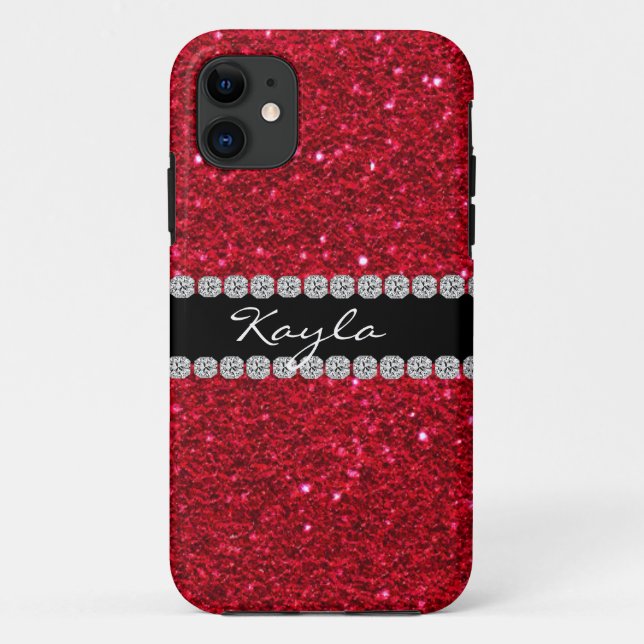 Crystal BLING RUBY RED IPHONE  5 Case (Back)