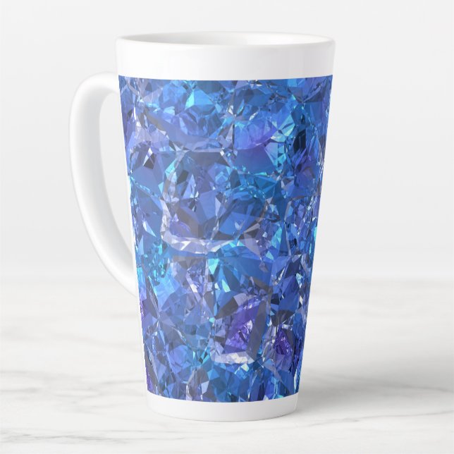 Crystal Blue and Purple Latte Mug (Left Angle)