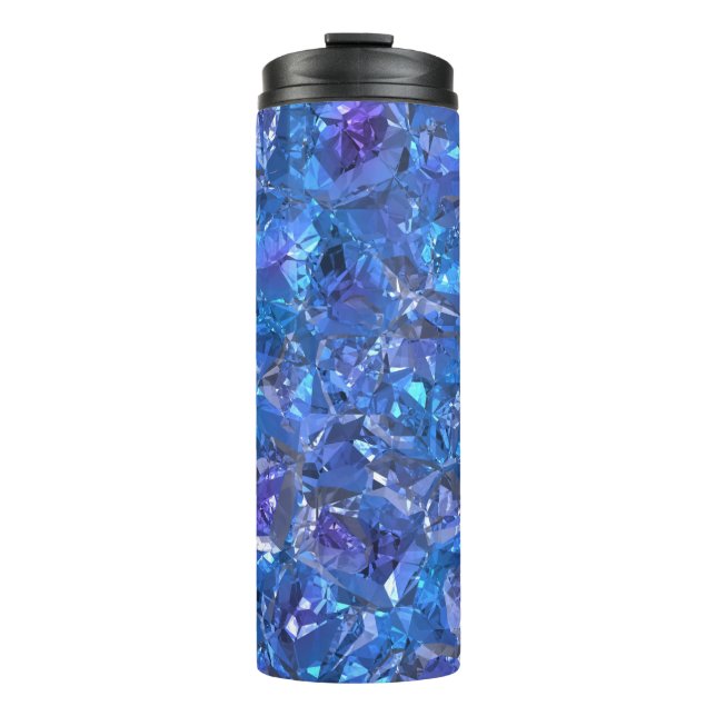 Crystal Blue and Purple Thermal Tumbler (Front)