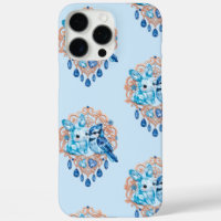 Crystal Blue Bunny and Blue Jay Heart