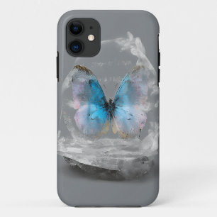Crystal Blue Butterfly Mobile Case