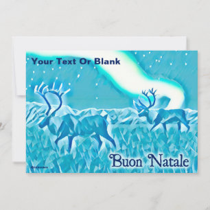 Crystal Blue Caribou - Buon Natale Invitation