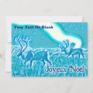 Crystal Blue Caribou - Joyeux Noël Invitation