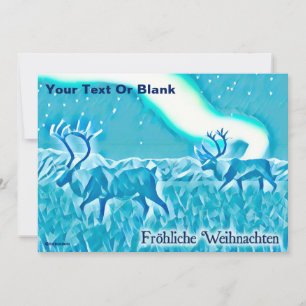 Crystal Blue Caribou - Joyeux Noël Invitation