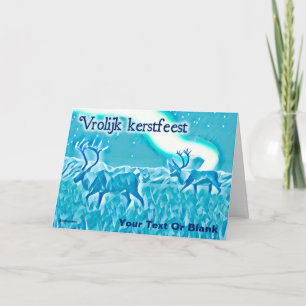 Crystal Blue Caribou - Vrolijk kerstfeest Card