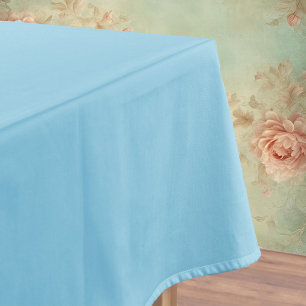 Crystal Blue Solid Colour Classic Elegant Tablecloth