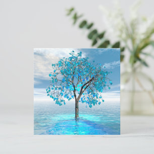 Crystal Blue Tree  Card