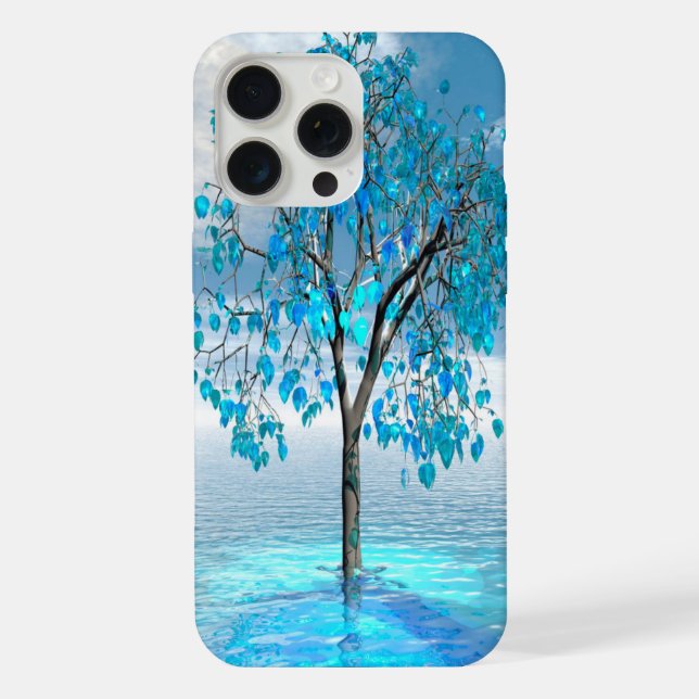 Crystal Blue Tree iPhone Case (Back)