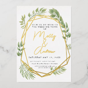 Crystal Botanical Foliage Wedding Terrarium Style