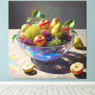 *~* Crystal Bowl Still Life Fruit SC6 Canvas Print