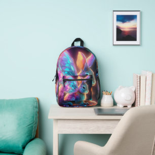 Crystal Bunny Printed Backpack