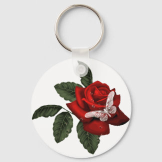 Crystal Butterfly Key Ring