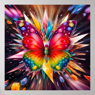 Crystal Butterfly Poster