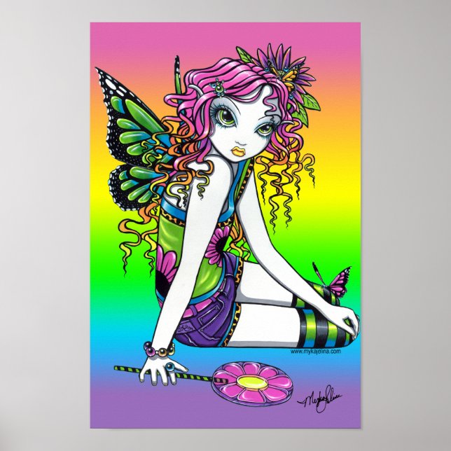 "Crystal" Candy Rainbow Butterfly Fairy Poster (Front)