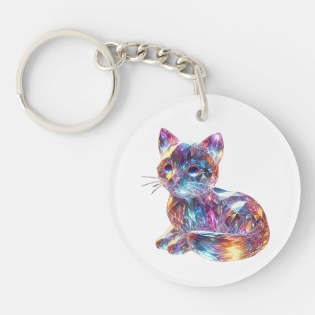 Crystal Cat Key Ring (Front)